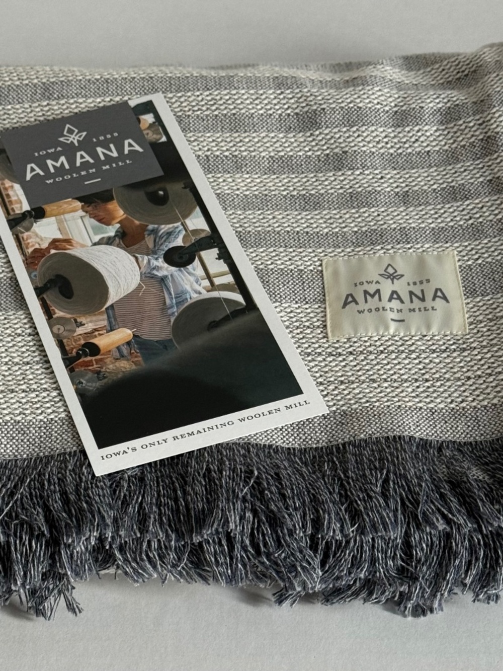 NWT Amana Woolen Mills of Iowa - 100% Cotton Throw